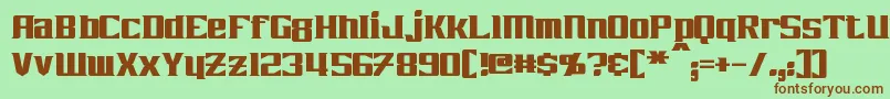 Zarathos Font – Brown Fonts on Green Background