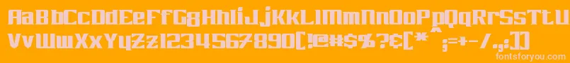 Zarathos Font – Pink Fonts on Orange Background