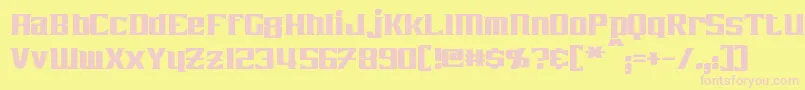 Zarathos Font – Pink Fonts on Yellow Background