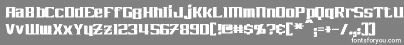 フォントZarathos – 灰色の背景に白い文字