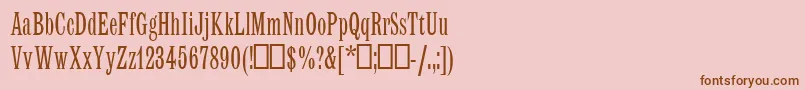 Czcionka LatinMtCondensed – brązowe czcionki na różowym tle