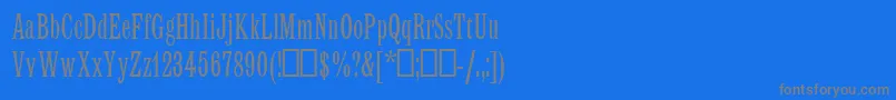 LatinMtCondensed Font – Gray Fonts on Blue Background