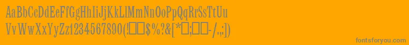 Шрифт LatinMtCondensed – серые шрифты на оранжевом фоне