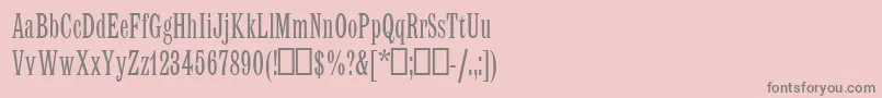 LatinMtCondensed Font – Gray Fonts on Pink Background