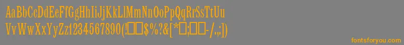 フォントLatinMtCondensed – オレンジの文字は灰色の背景にあります。