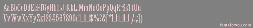 Fonte LatinMtCondensed – fontes rosa em um fundo cinza