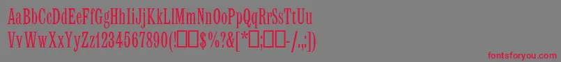 fuente LatinMtCondensed – Fuentes Rojas Sobre Fondo Gris