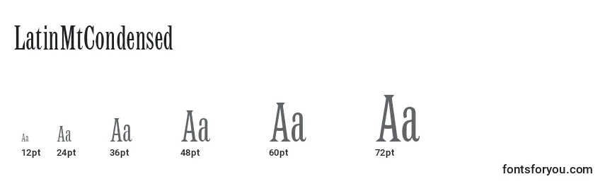 LatinMtCondensed Font Sizes