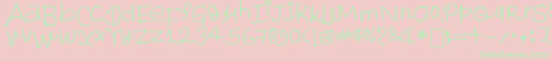 Шрифт Paresh – зелёные шрифты на розовом фоне