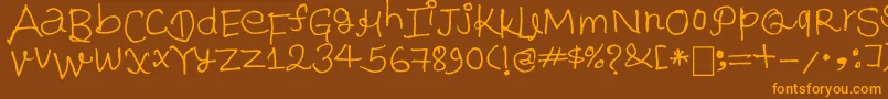 Paresh Font – Orange Fonts on Brown Background