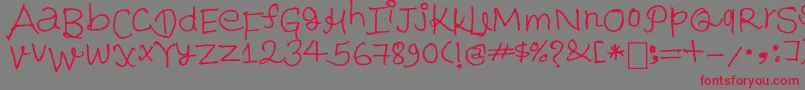 Paresh Font – Red Fonts on Gray Background