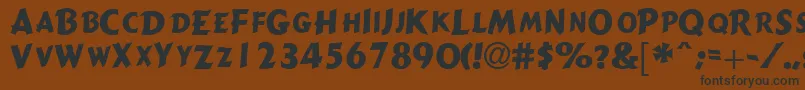 GizmocapssskRegular Font – Black Fonts on Brown Background