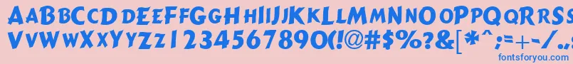 GizmocapssskRegular Font – Blue Fonts on Pink Background