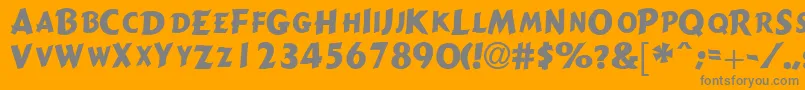 GizmocapssskRegular Font – Gray Fonts on Orange Background