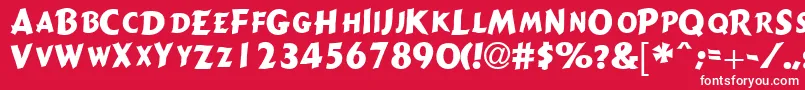 GizmocapssskRegular Font – White Fonts on Red Background