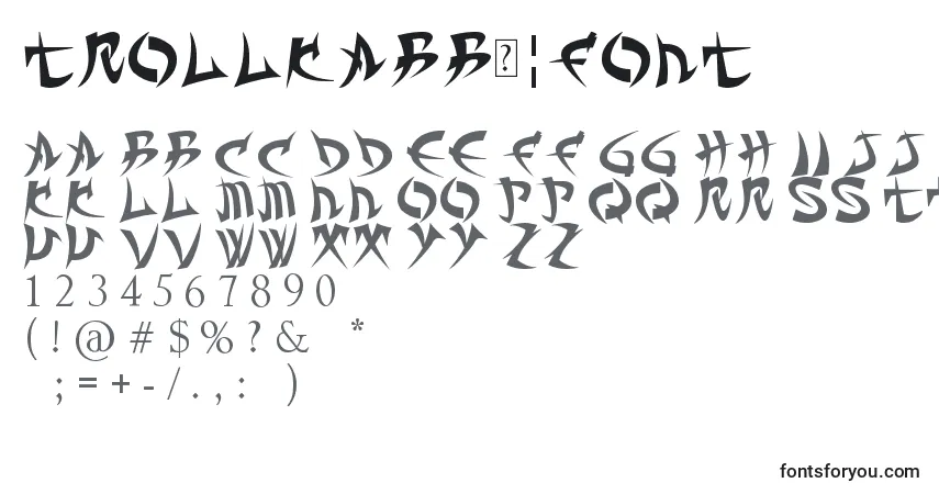 Schriftart TrollKabbВ¦Font – Alphabet, Zahlen, spezielle Symbole