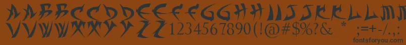 More about TrollKabbВ¦Font Font TrollKabbВ¦Font Font – Black Fonts on Brown Background