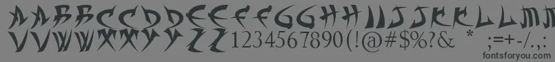 fuente TrollKabbВ¦Font – Fuentes Negras Sobre Fondo Gris