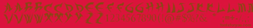 fuente TrollKabbВ¦Font – Fuentes Marrones Sobre Fondo Rojo