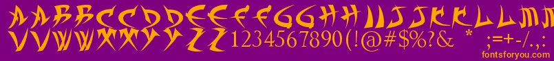 TrollKabbВ¦Font Font – Orange Fonts on Purple Background