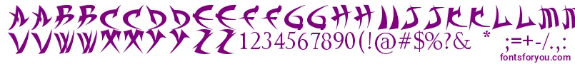 TrollKabbВ¦Font-fontti – violetit fontit valkoisella taustalla