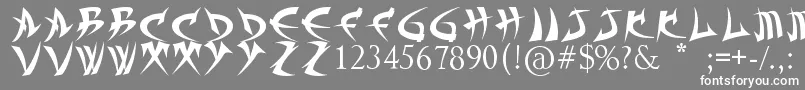 フォントTrollKabbВ¦Font – 灰色の背景に白い文字