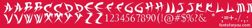TrollKabbВ¦Font Font – White Fonts on Red Background