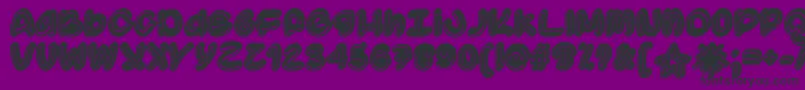 SupermassiveBlackHoleTtf-Schriftart – Schwarze Schriften auf violettem Hintergrund