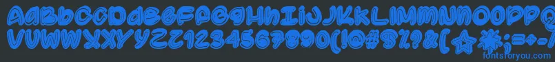 SupermassiveBlackHoleTtf Font – Blue Fonts on Black Background