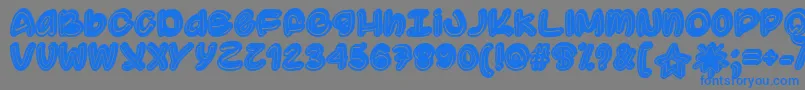 SupermassiveBlackHoleTtf-Schriftart – Blaue Schriften auf grauem Hintergrund