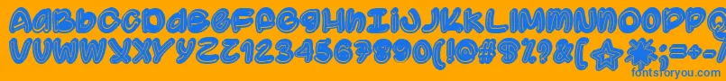 SupermassiveBlackHoleTtf Font – Blue Fonts on Orange Background