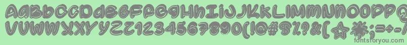 SupermassiveBlackHoleTtf Font – Gray Fonts on Green Background