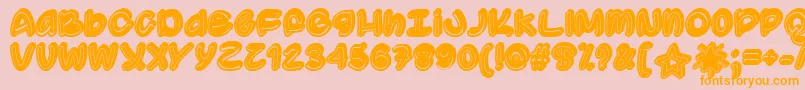 SupermassiveBlackHoleTtf Font – Orange Fonts on Pink Background