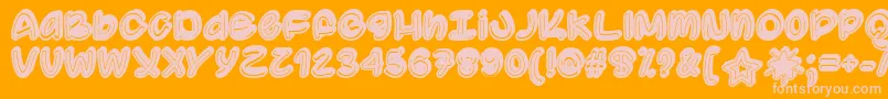 SupermassiveBlackHoleTtf Font – Pink Fonts on Orange Background