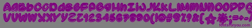 SupermassiveBlackHoleTtf Font – Purple Fonts on Gray Background