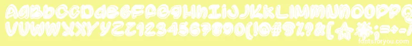 SupermassiveBlackHoleTtf Font – White Fonts on Yellow Background