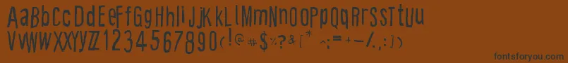 CartoonEast Font – Black Fonts on Brown Background