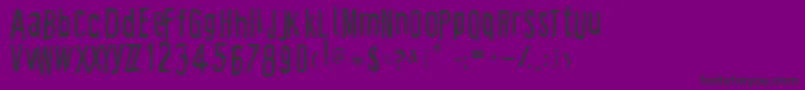 CartoonEast-fontti – mustat fontit violetilla taustalla