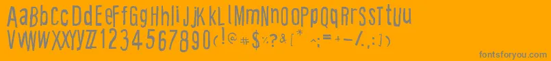 CartoonEast-Schriftart – Graue Schriften auf orangefarbenem Hintergrund