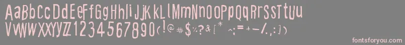 CartoonEast Font – Pink Fonts on Gray Background