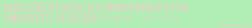 CartoonEast Font – Pink Fonts on Green Background