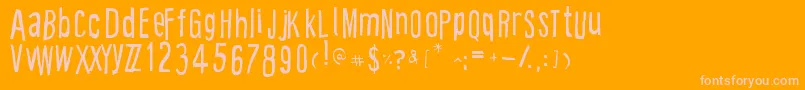CartoonEast Font – Pink Fonts on Orange Background