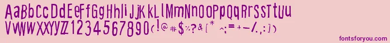 CartoonEast Font – Purple Fonts on Pink Background
