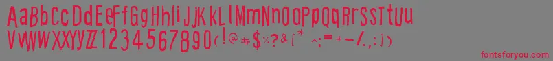 CartoonEast Font – Red Fonts on Gray Background