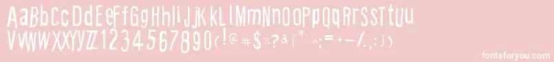 フォントCartoonEast – ピンクの背景に白い文字