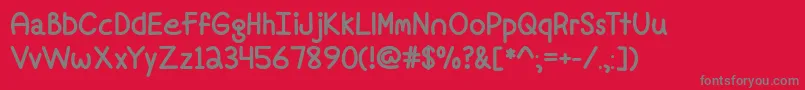 FineAgain Font – Gray Fonts on Red Background