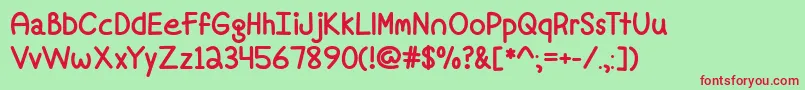 FineAgain Font – Red Fonts on Green Background