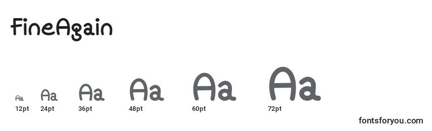 FineAgain Font Sizes