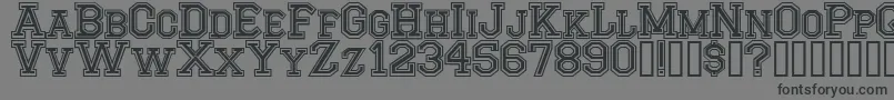 CfmontrealhighschoolRegular-Schriftart – Schwarze Schriften auf grauem Hintergrund