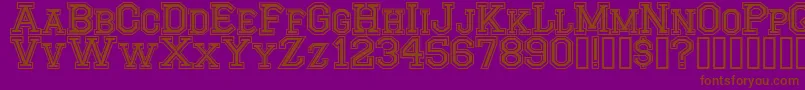 CfmontrealhighschoolRegular Font – Brown Fonts on Purple Background